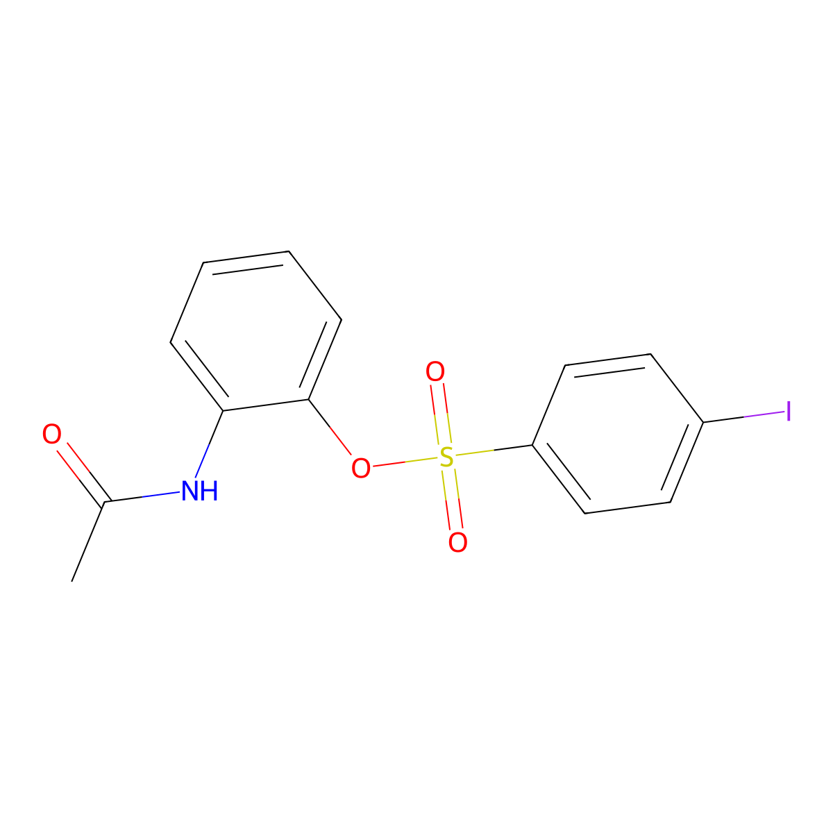 2-(Acetylamino)phenyl 4-iodobenzenesulfonate molecular structure, CAS 326885-31-8