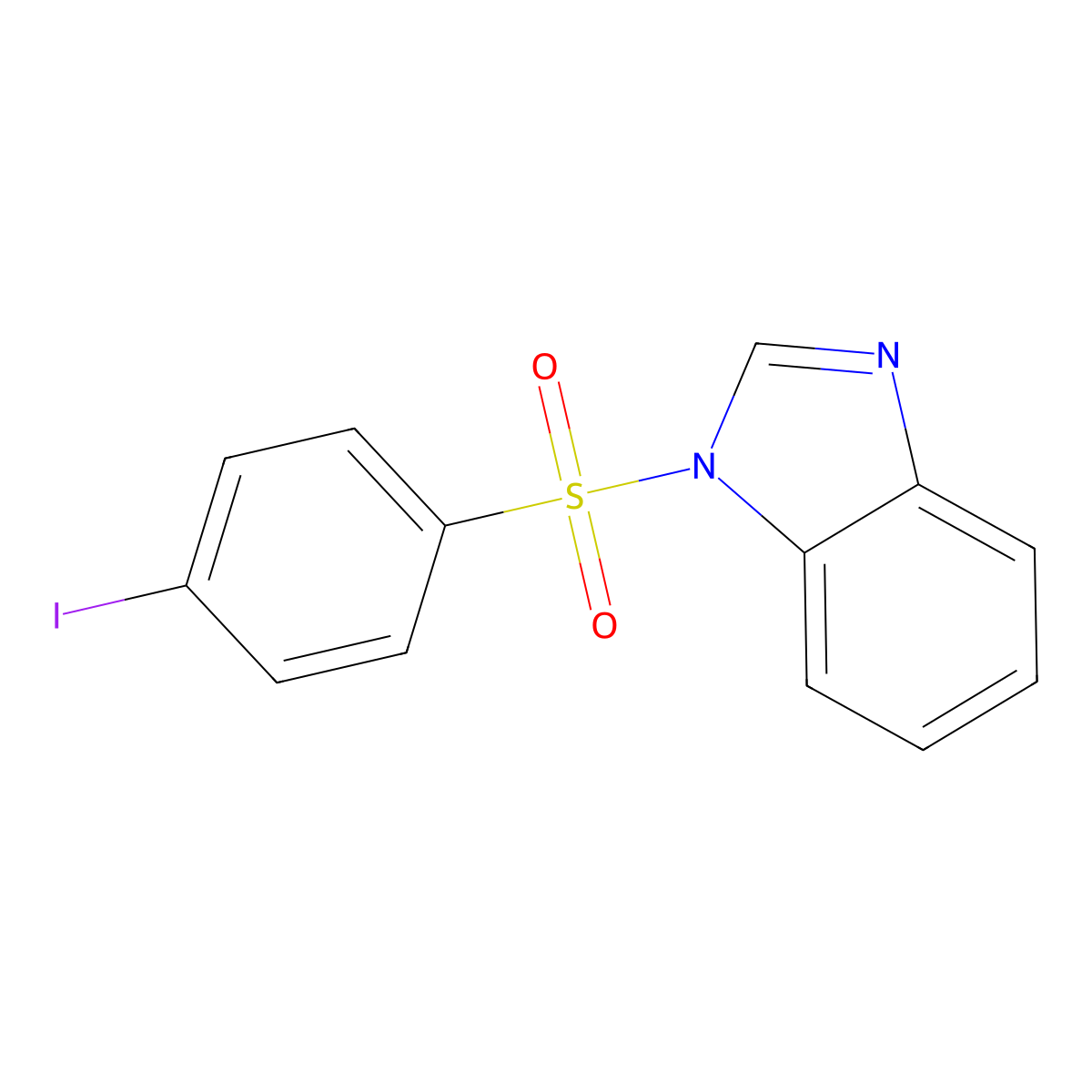 1-[(4-iodophenyl)sulfonyl]-1H-benzimidazole molecular structure, CAS 326885-33-0
