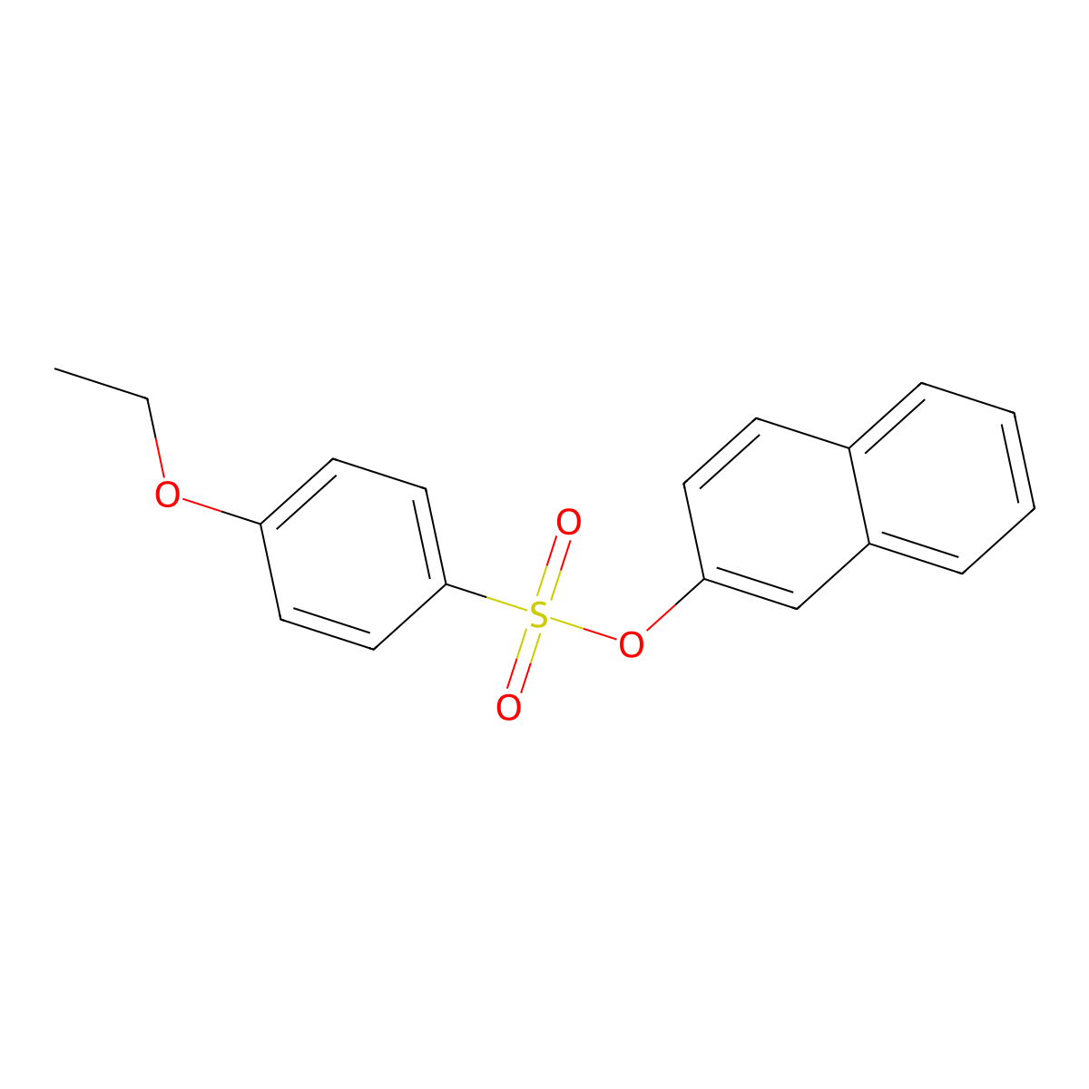 Naphthalen-2-yl 4-ethoxybenzenesulfonate molecular structure, CAS 326885-42-1