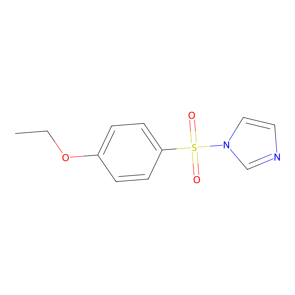 1-(4-Ethoxyphenyl)sulfonylimidazole molecular structure, CAS 326885-45-4