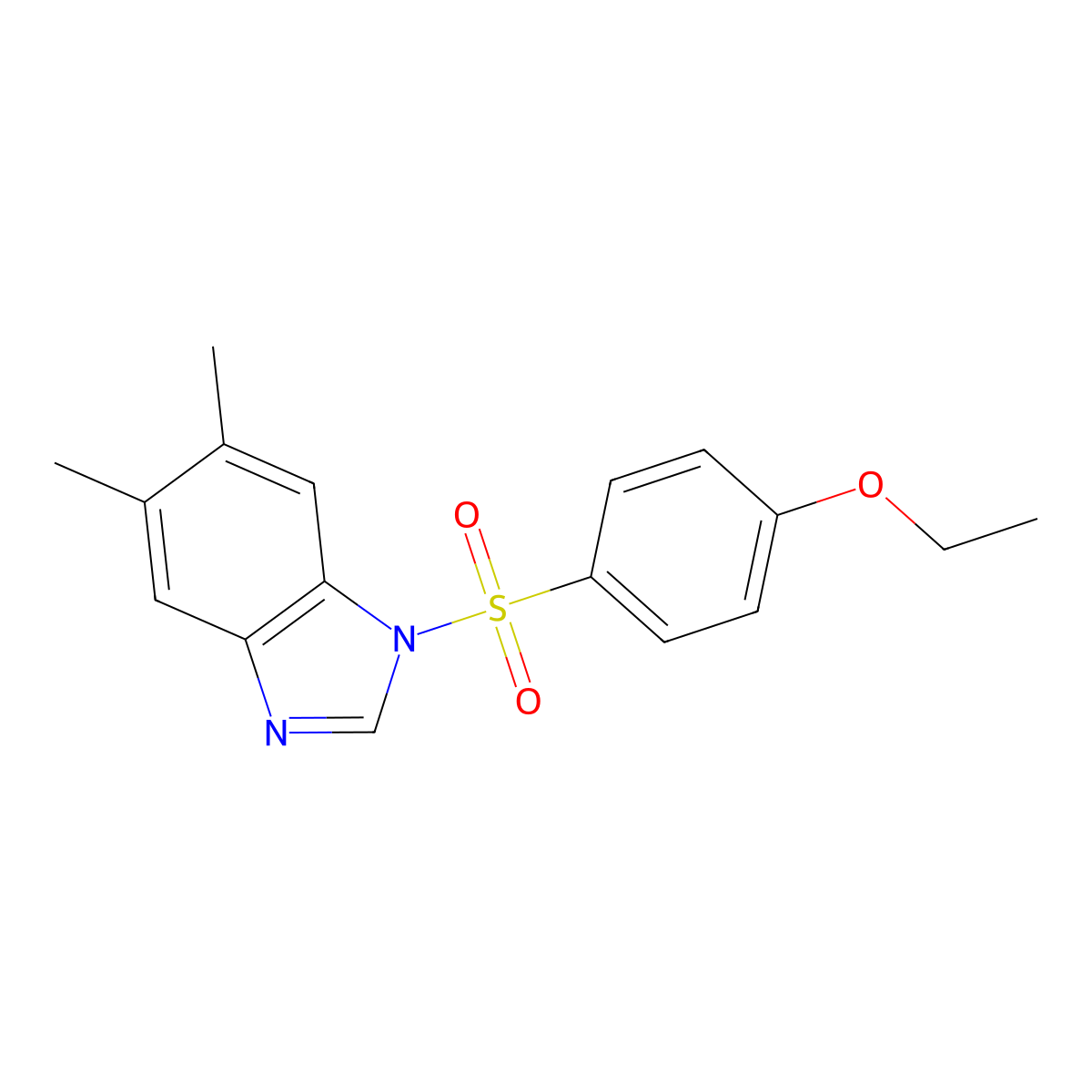 1-(4-Ethoxy-benzenesulfonyl)-5,6-dimethyl-1H-benzoimidazole molecular structure, CAS 326885-49-8