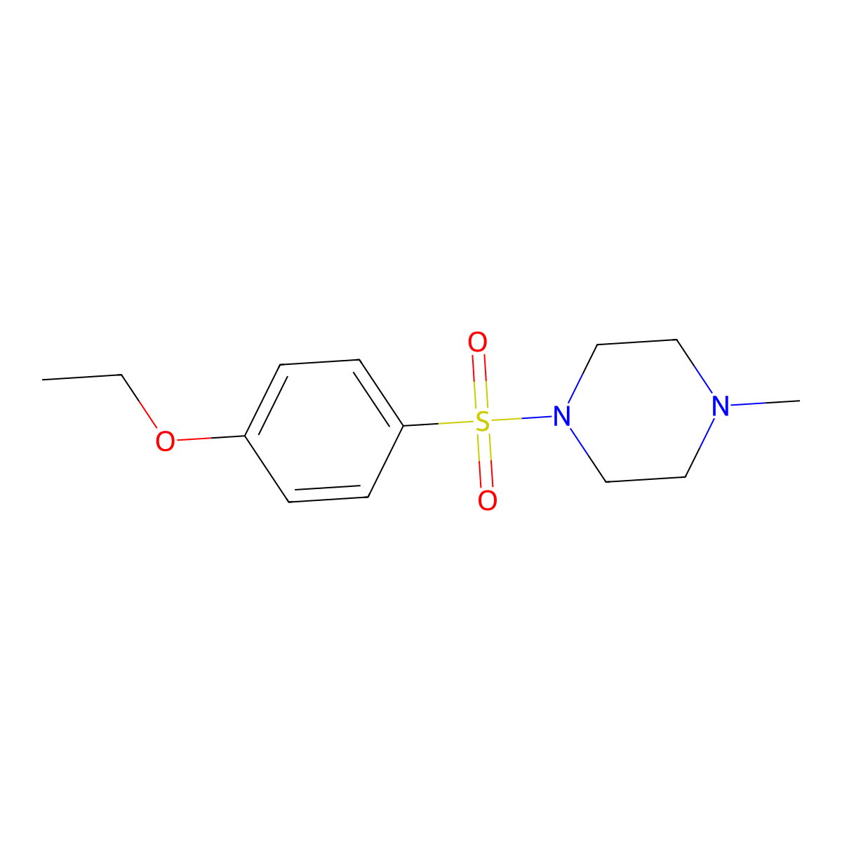 1-[(4-Ethoxyphenyl)sulfonyl]-4-methylpiperazine molecular structure, CAS 326885-51-2