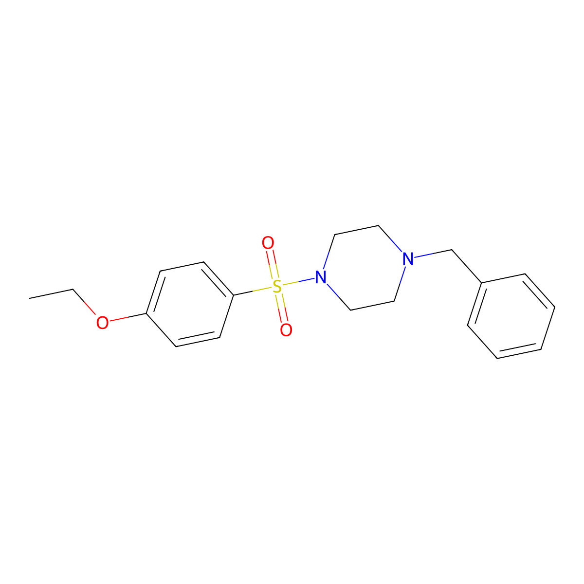 1-Benzyl-4-(4-ethoxyphenyl)sulfonylpiperazine molecular structure, CAS 326885-52-3