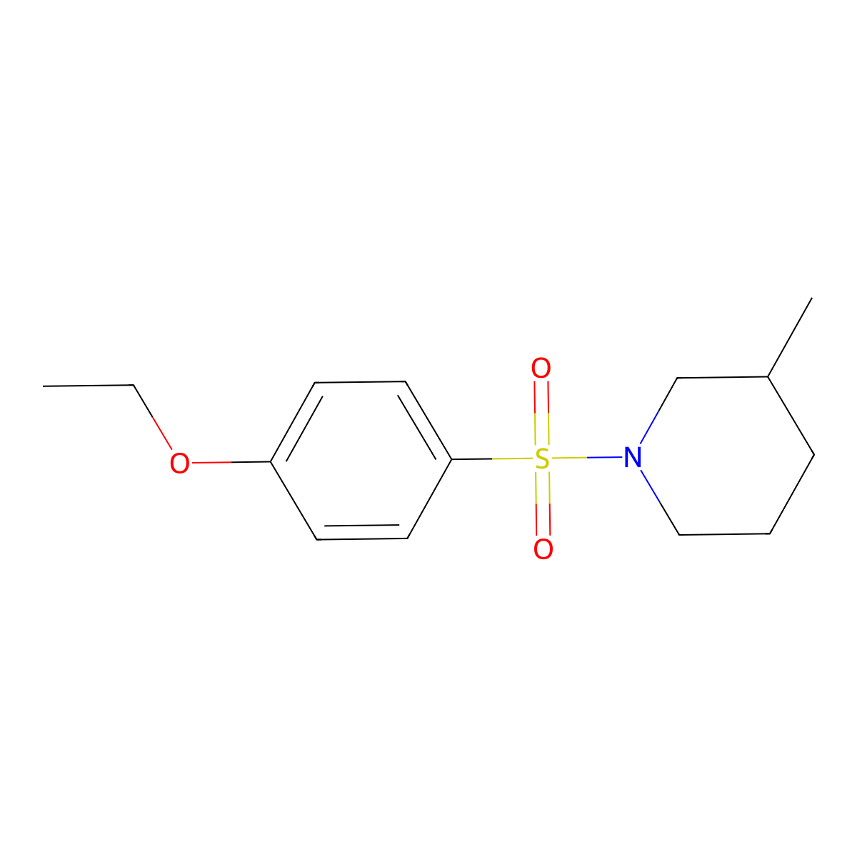 1-[(4-Ethoxyphenyl)sulfonyl]-3-methylpiperidine molecular structure, CAS 326885-53-4