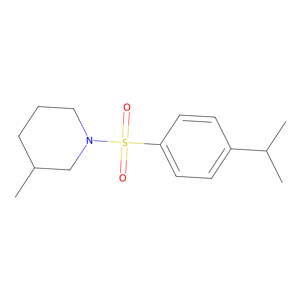 1-[(4-Isopropylphenyl)sulfonyl]-3-methylpiperidine molecular structure, CAS 326885-58-9
