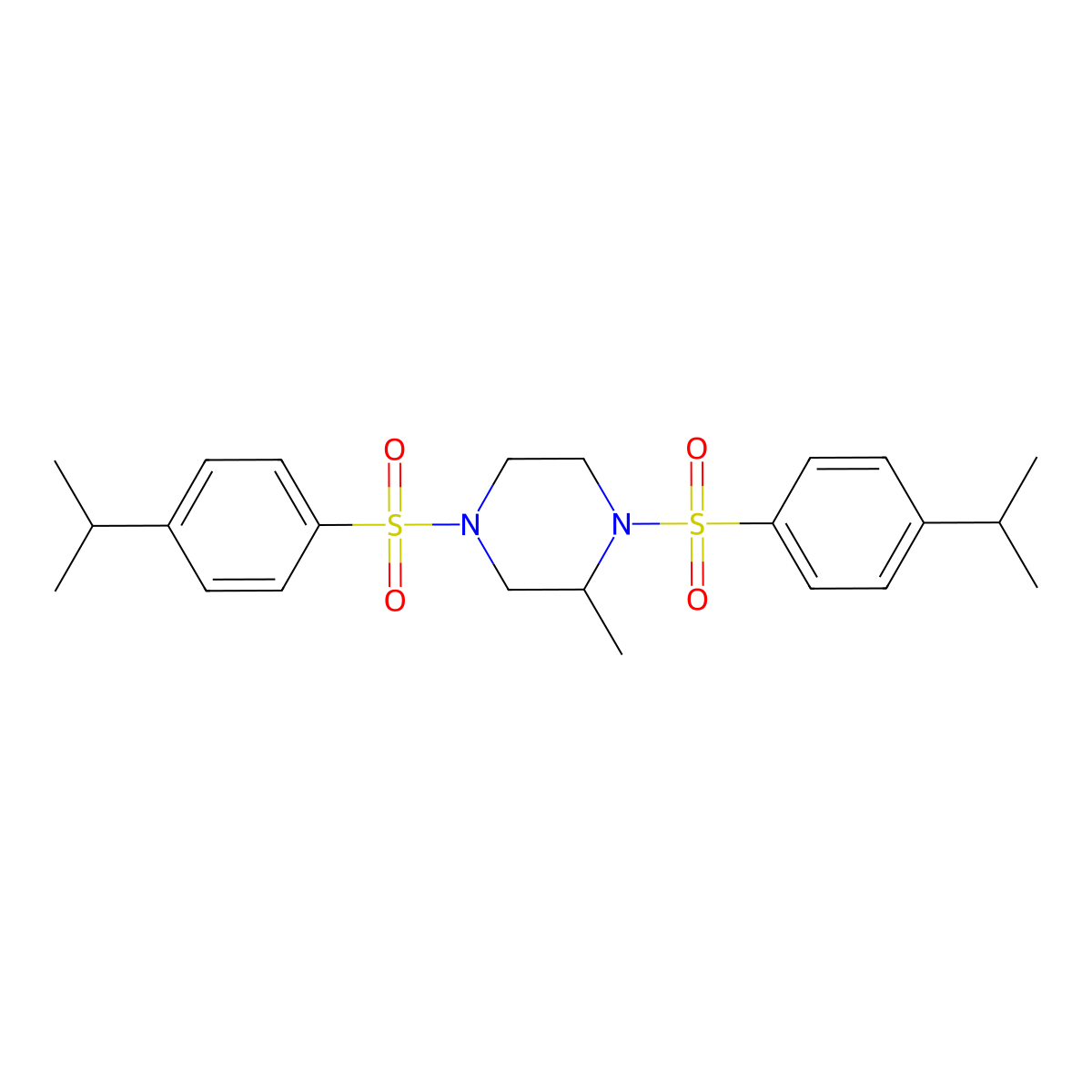 1,4-Bis[(4-isopropylphenyl)sulfonyl]-2-methylpiperazine molecular structure, CAS 326885-59-0
