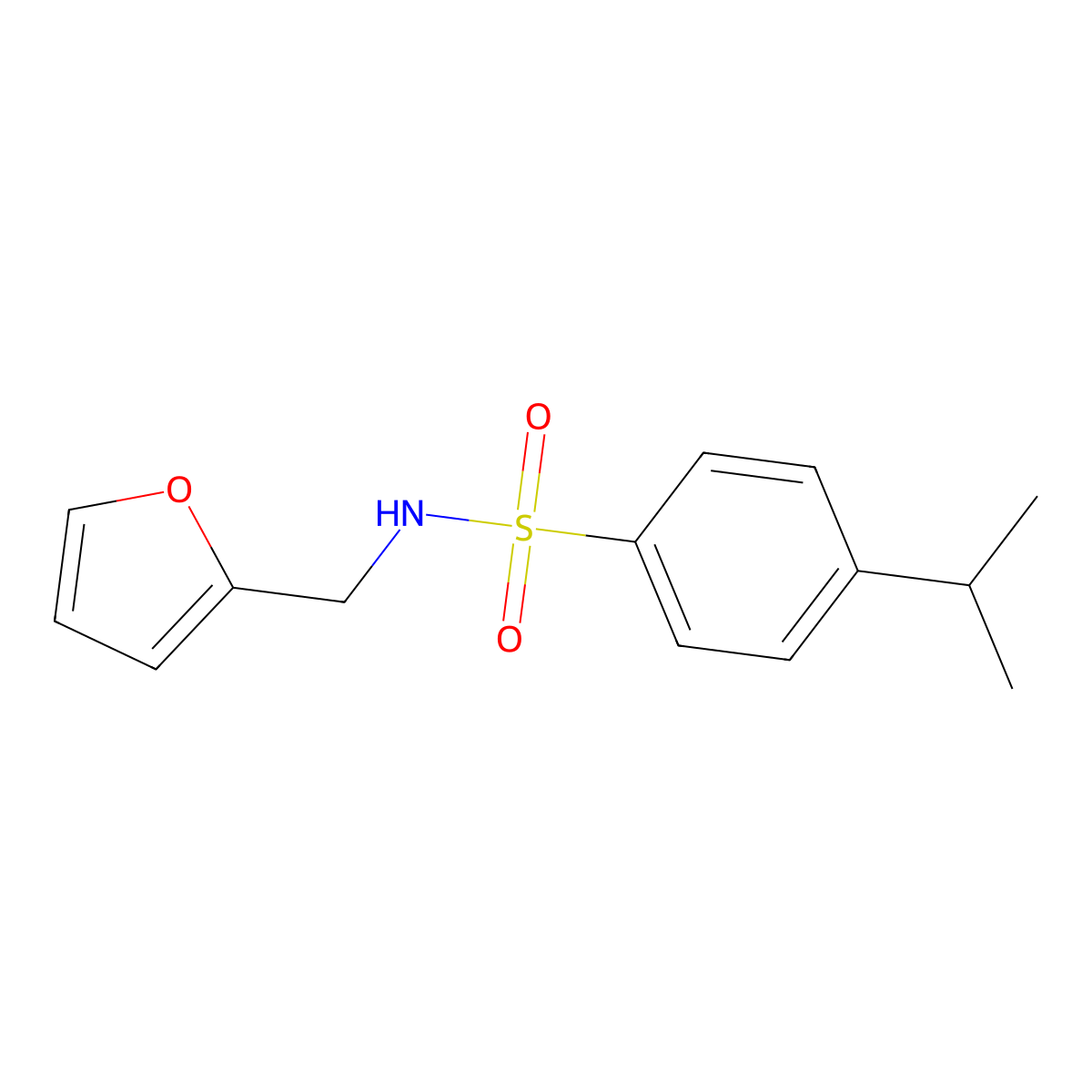 N-Furan-2-ylmethyl-4-isopropyl-benzenesulfonamide molecular structure, CAS 326885-61-4