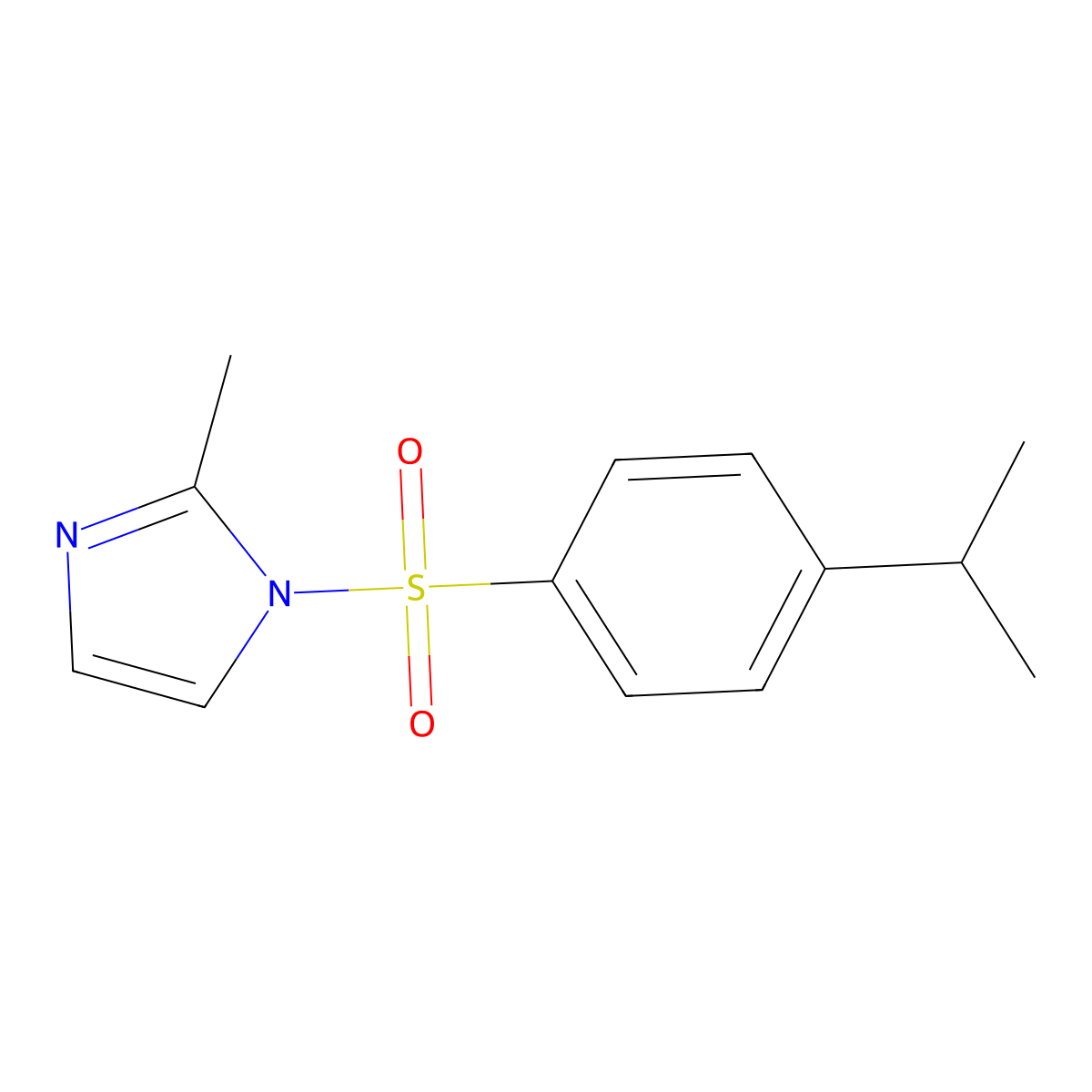 1-((4-isopropylphenyl)sulfonyl)-2-methyl-1H-imidazole molecular structure, CAS 326885-71-6