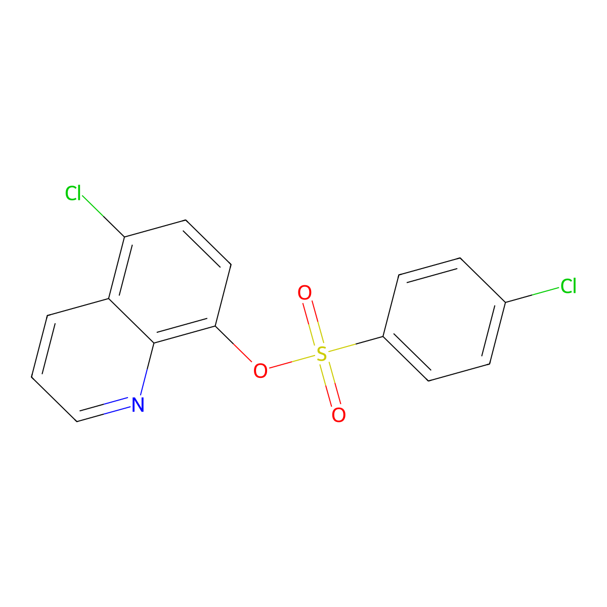 5-Chloro-8-quinolyl 4-chlorobenzenesulfonate molecular structure, CAS 326885-72-7