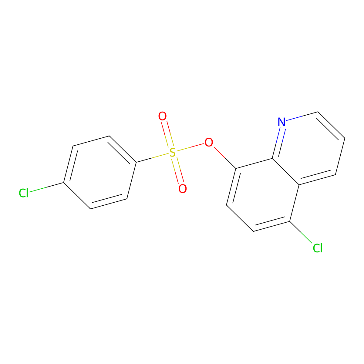 5-Chloro-8-quinolyl 4-chlorobenzenesulfonate molecular structure, CAS 326885-72-7