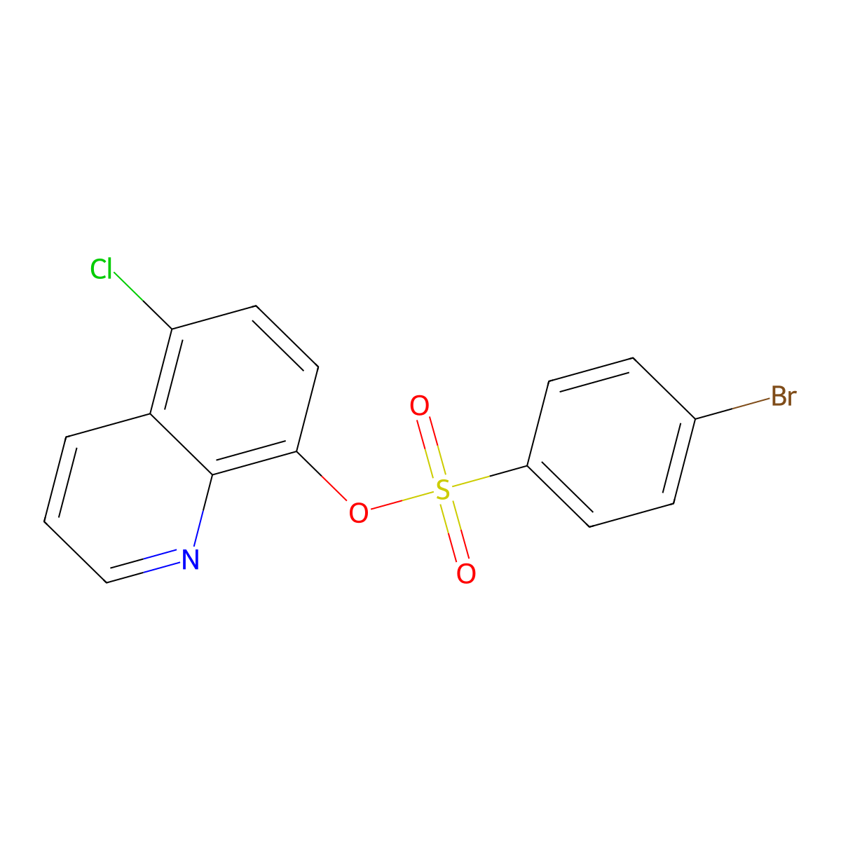5-Chloro-8-quinolyl 4-bromobenzenesulfonate molecular structure, CAS 326885-73-8