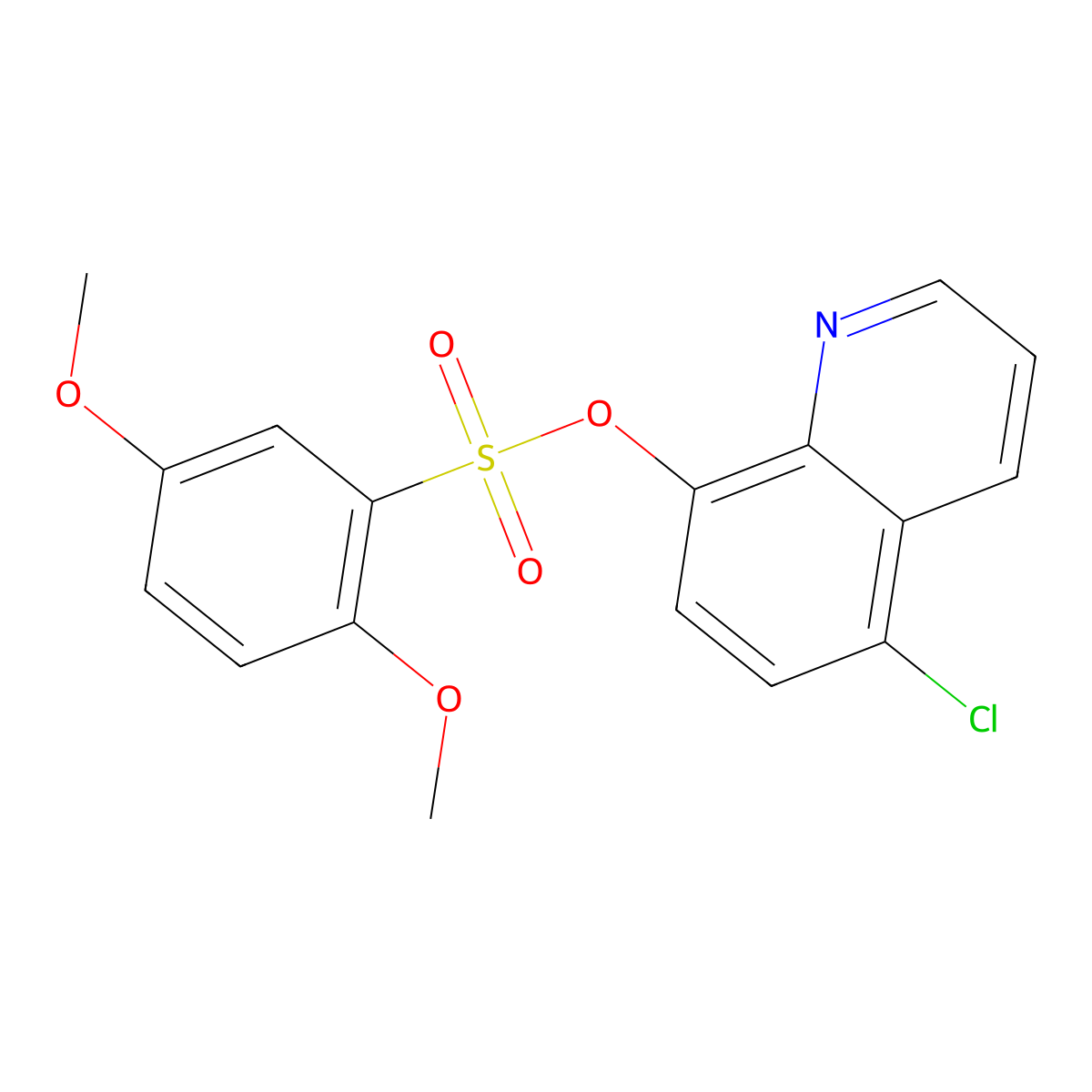 5-Chloro-8-quinolyl 2,5-dimethoxybenzenesulfonate molecular structure, CAS 326885-76-1