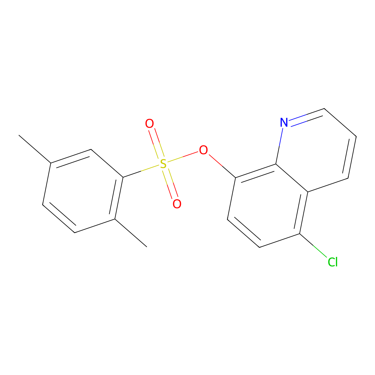 5-Chloro-8-quinolyl 2,5-dimethylbenzenesulfonate molecular structure, CAS 326885-78-3