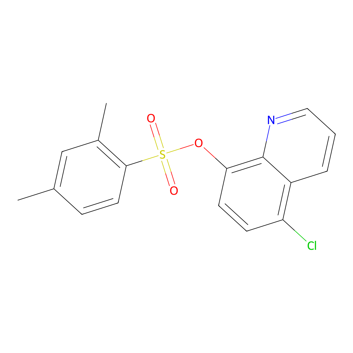 5-Chloro-8-quinolyl 2,4-dimethylbenzenesulfonate molecular structure, CAS 326885-80-7