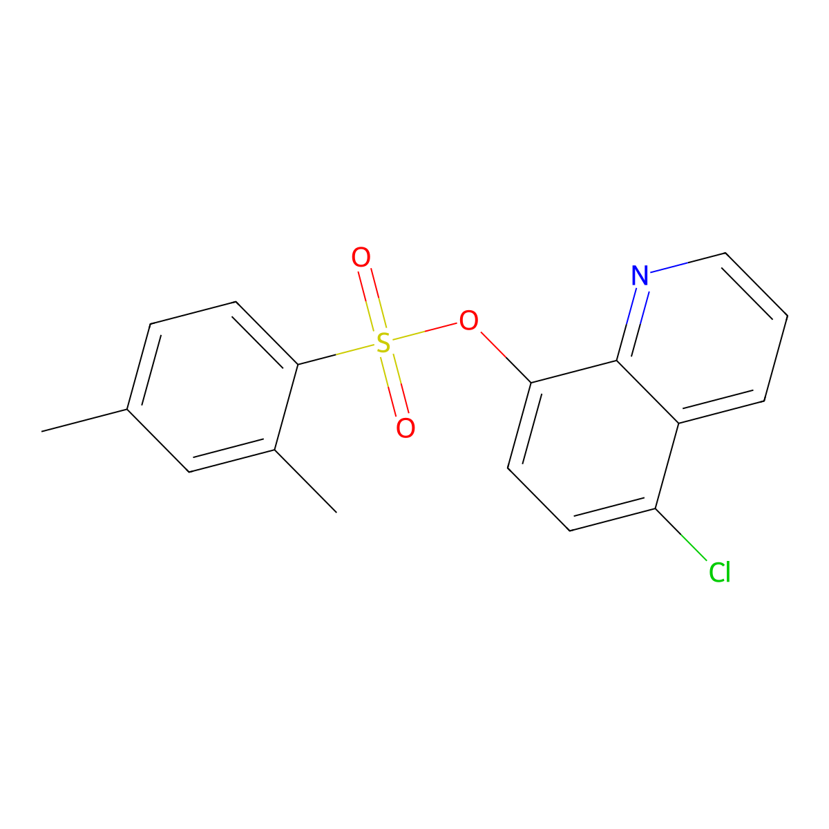 5-Chloro-8-quinolyl 2,4-dimethylbenzenesulfonate molecular structure, CAS 326885-80-7
