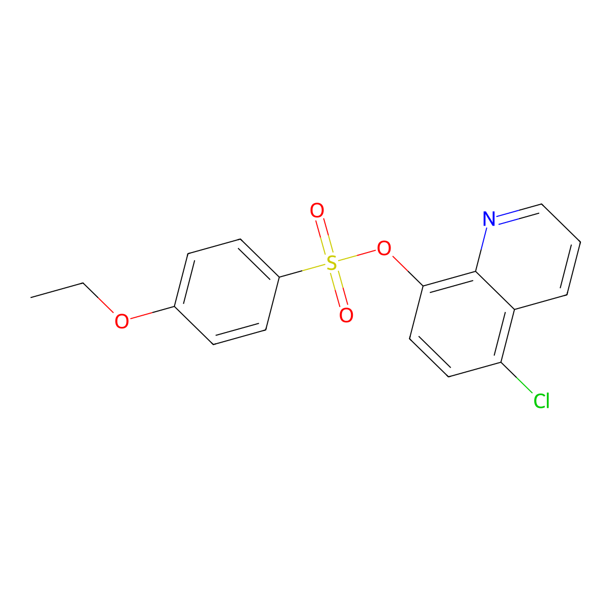 5-Chloro-8-quinolinyl 4-ethoxybenzenesulfonate molecular structure, CAS 326885-82-9