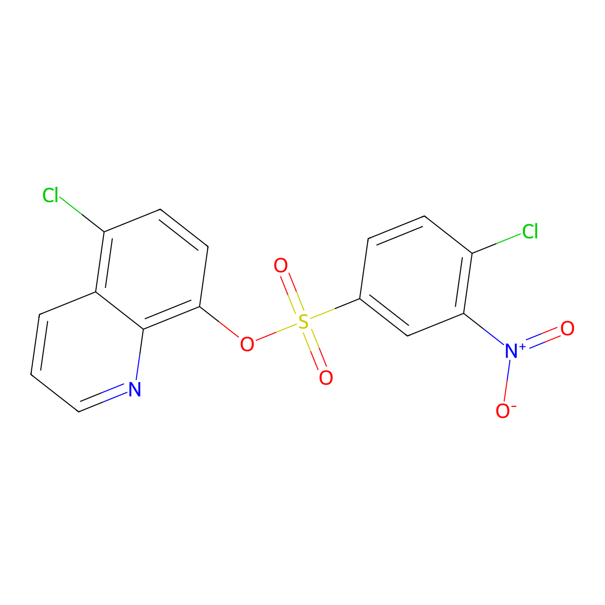 5-Chloroquinolin-8-yl 4-chloro-3-nitrobenzenesulfonate molecular structure, CAS 326885-84-1