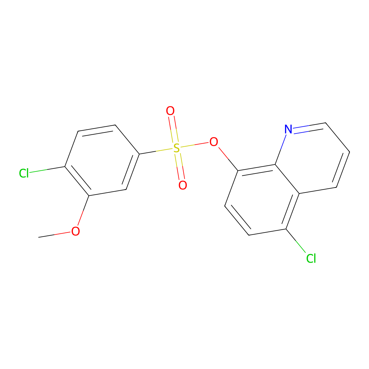 5-Chloro-8-quinolyl 4-chloro-3-methoxybenzenesulfonate molecular structure, CAS 326885-85-2