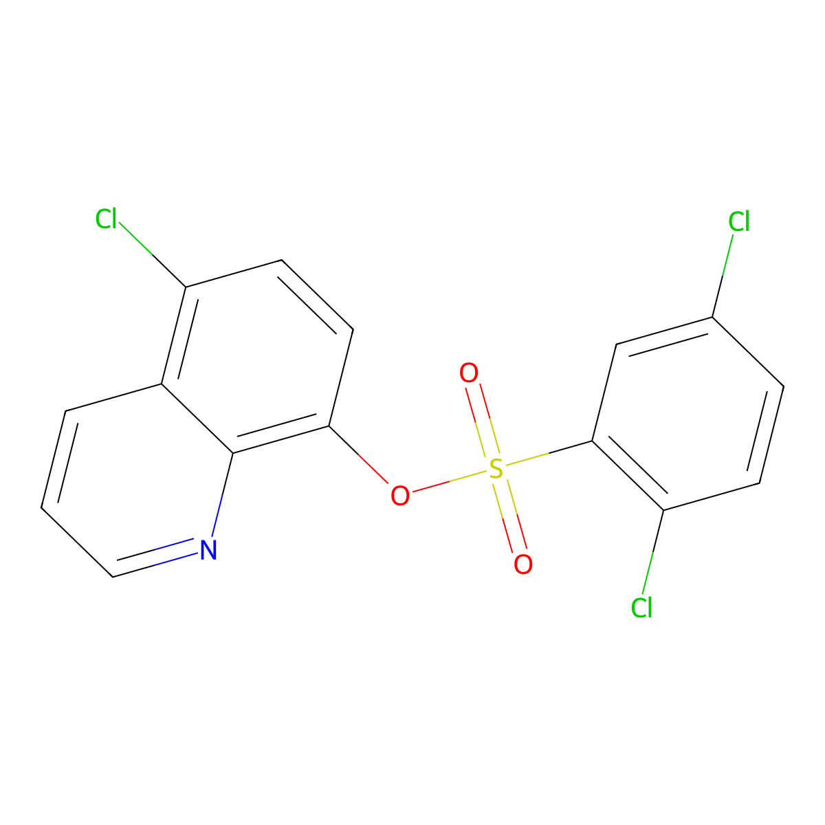 5-Chloro-8-quinolyl 2,5-dichlorobenzenesulfonate molecular structure, CAS 326885-87-4
