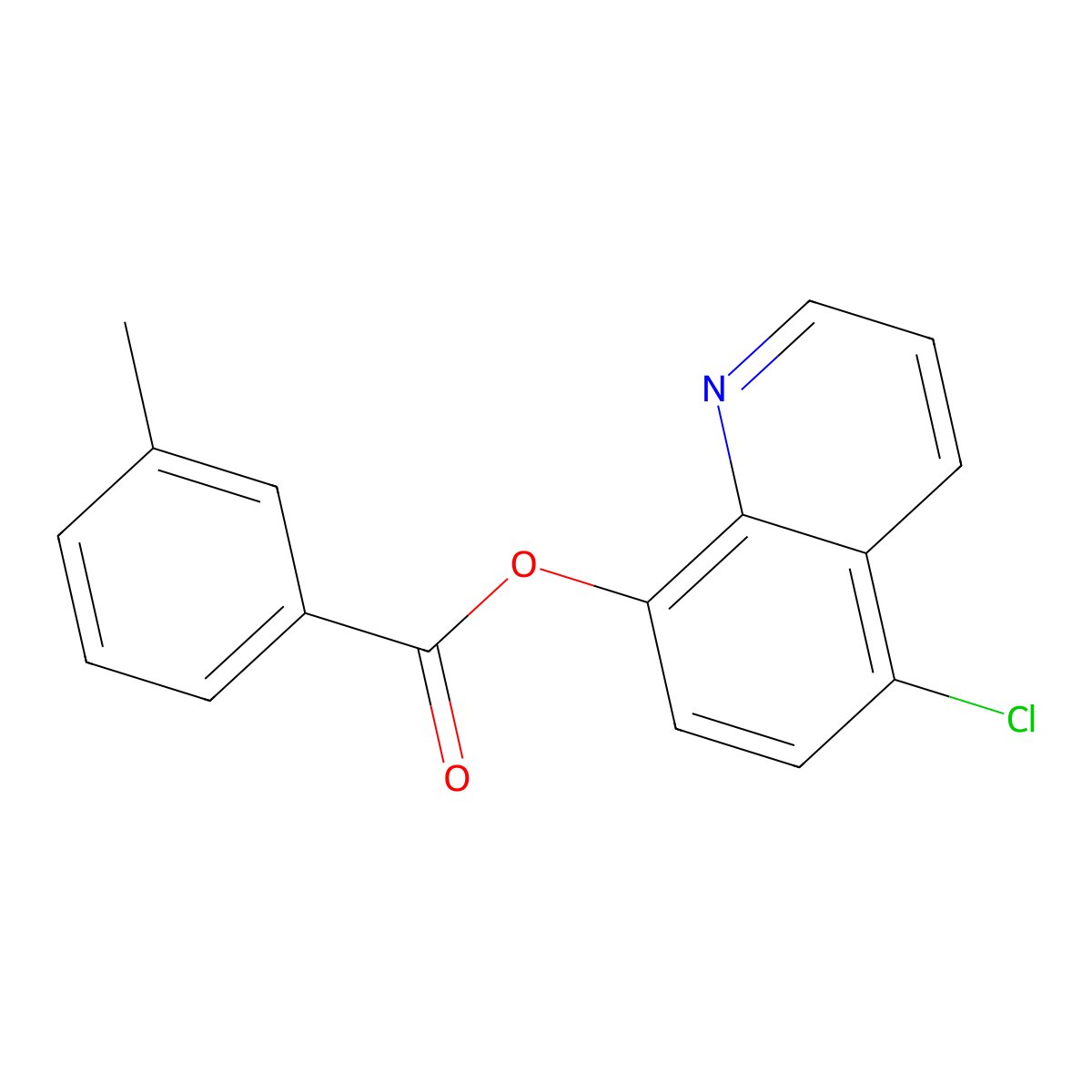 5-Chloroquinolin-8-yl 3-methylbenzoate molecular structure, CAS 326885-88-5