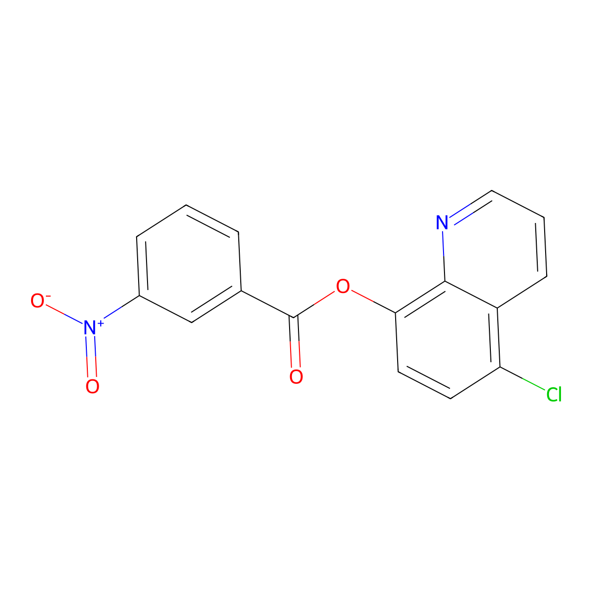 (5-Chloroquinolin-8-yl) 3-nitrobenzoate molecular structure, CAS 326885-92-1