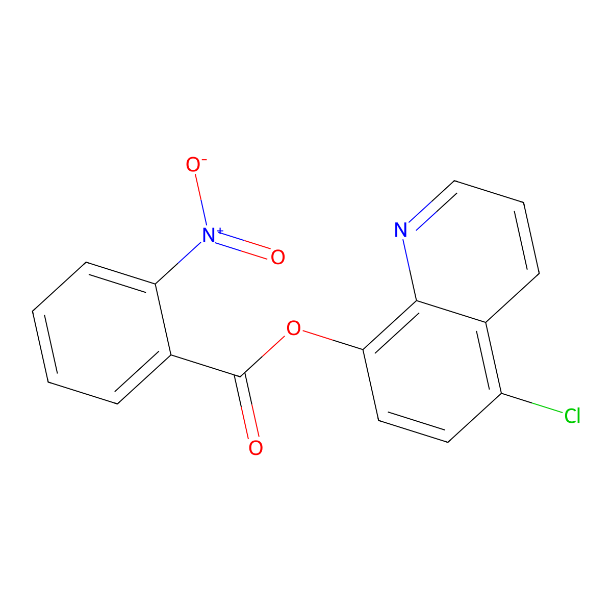 5-Chloroquinolin-8-yl 2-nitrobenzoate molecular structure, CAS 326885-93-2