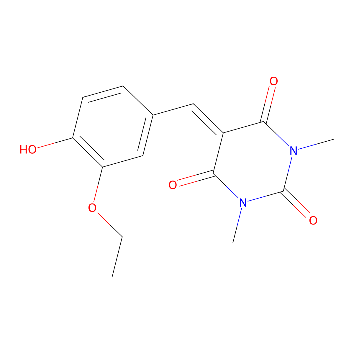 5-[(3-Ethoxy-4-hydroxyphenyl)methylidene]-1,3-dimethyl-1,3-diazinane-2,4,6-trione molecular structure, CAS 326886-31-1