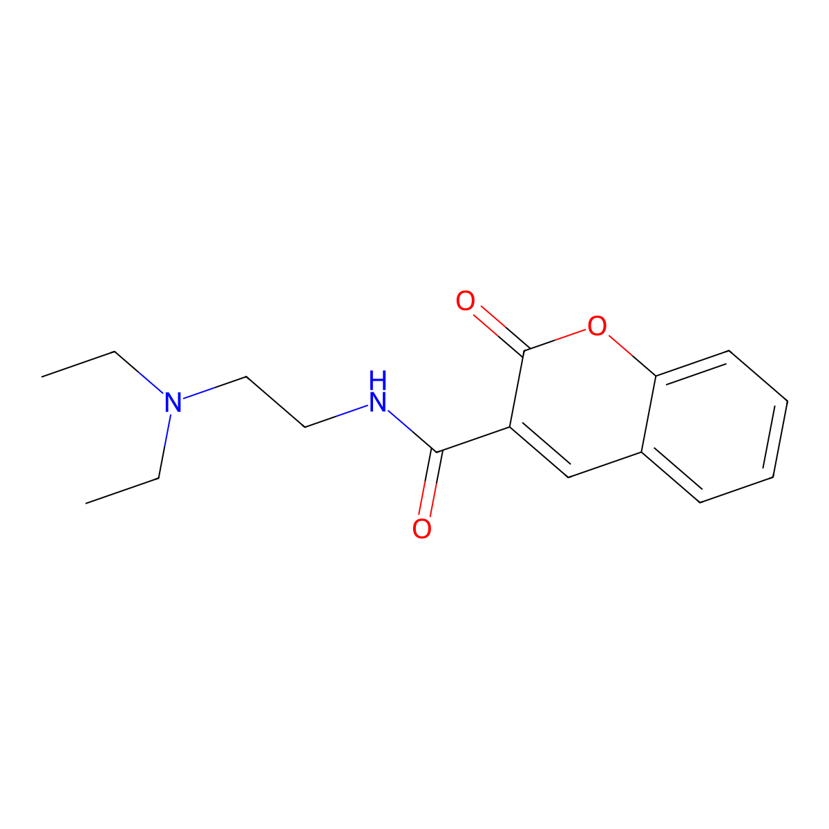 N-(2-(diethylamino)ethyl)-2-oxo-2H-chromene-3-carboxamide molecular structure, CAS 326886-61-7