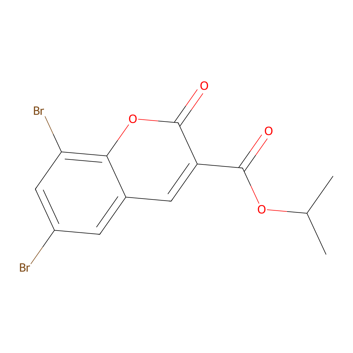 isopropyl 6,8-dibromo-2-oxo-2H-chromene-3-carboxylate molecular structure, CAS 326887-37-0