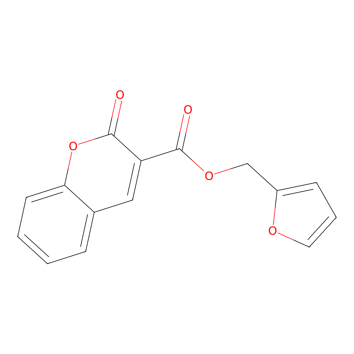 (furan-2-yl)methyl 2-oxo-2H-chromene-3-carboxylate molecular structure, CAS 326887-46-1