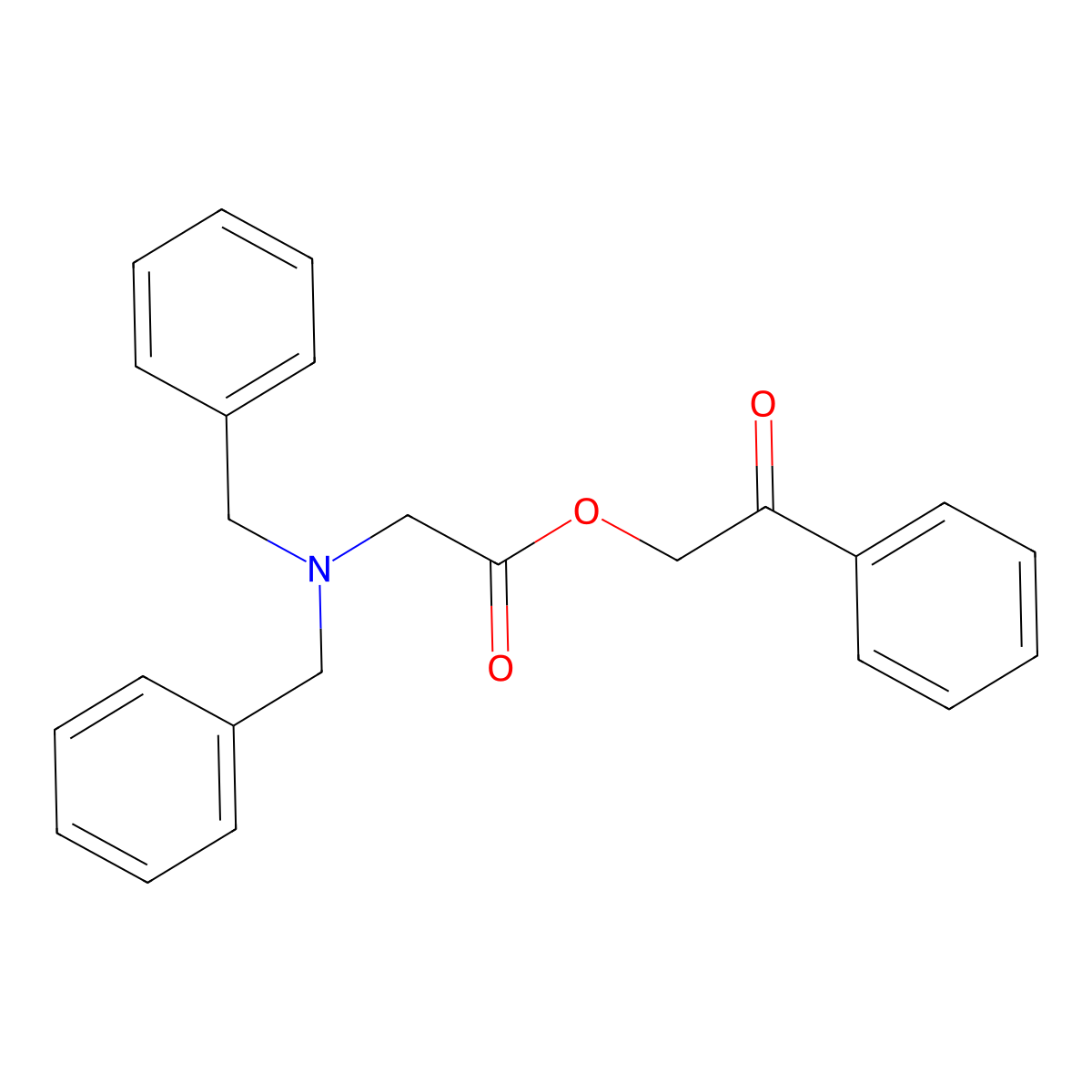 2-Oxo-2-phenylethyl 2-(dibenzylamino)acetate molecular structure, CAS 326887-65-4
