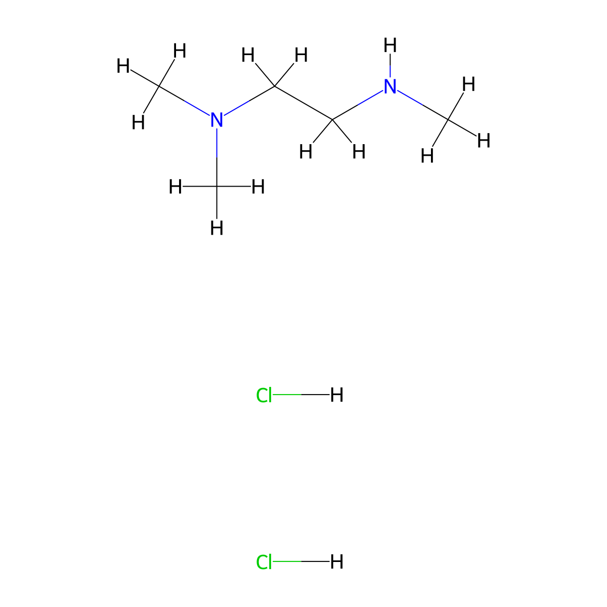 N~1~,N~1~,N~2~-Trimethylethane-1,2-diamine--hydrogen chloride (1/2) molecular structure, CAS 326888-32-8