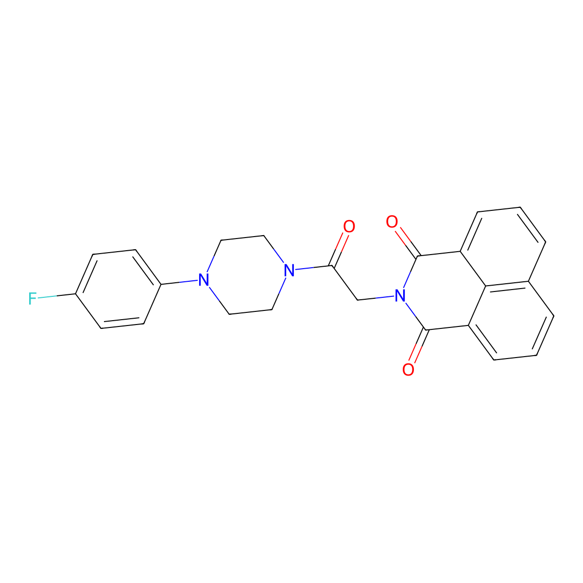 2-{2-[4-(4-fluorophenyl)-1-piperazinyl]-2-oxoethyl}-1H-benzo[de]isoquinoline-1,3(2H)-dione molecular structure, CAS 326889-59-2