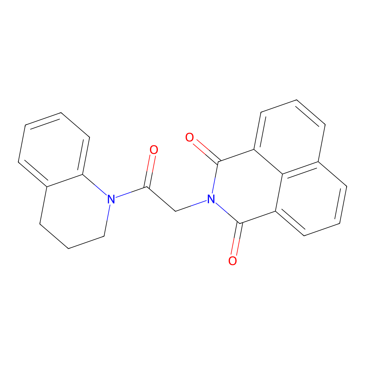 2-(2-(3,4-dihydroquinolin-1(2H)-yl)-2-oxoethyl)-1H-benzo[de]isoquinoline-1,3(2H)-dione molecular structure, CAS 326889-61-6