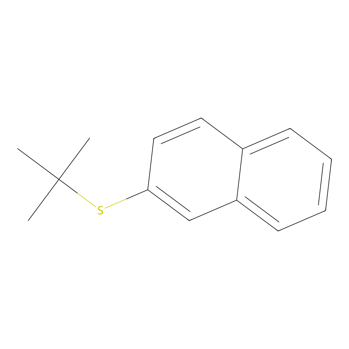 2-Tert-butylsulfanylnaphthalene molecular structure, CAS 32689-97-7