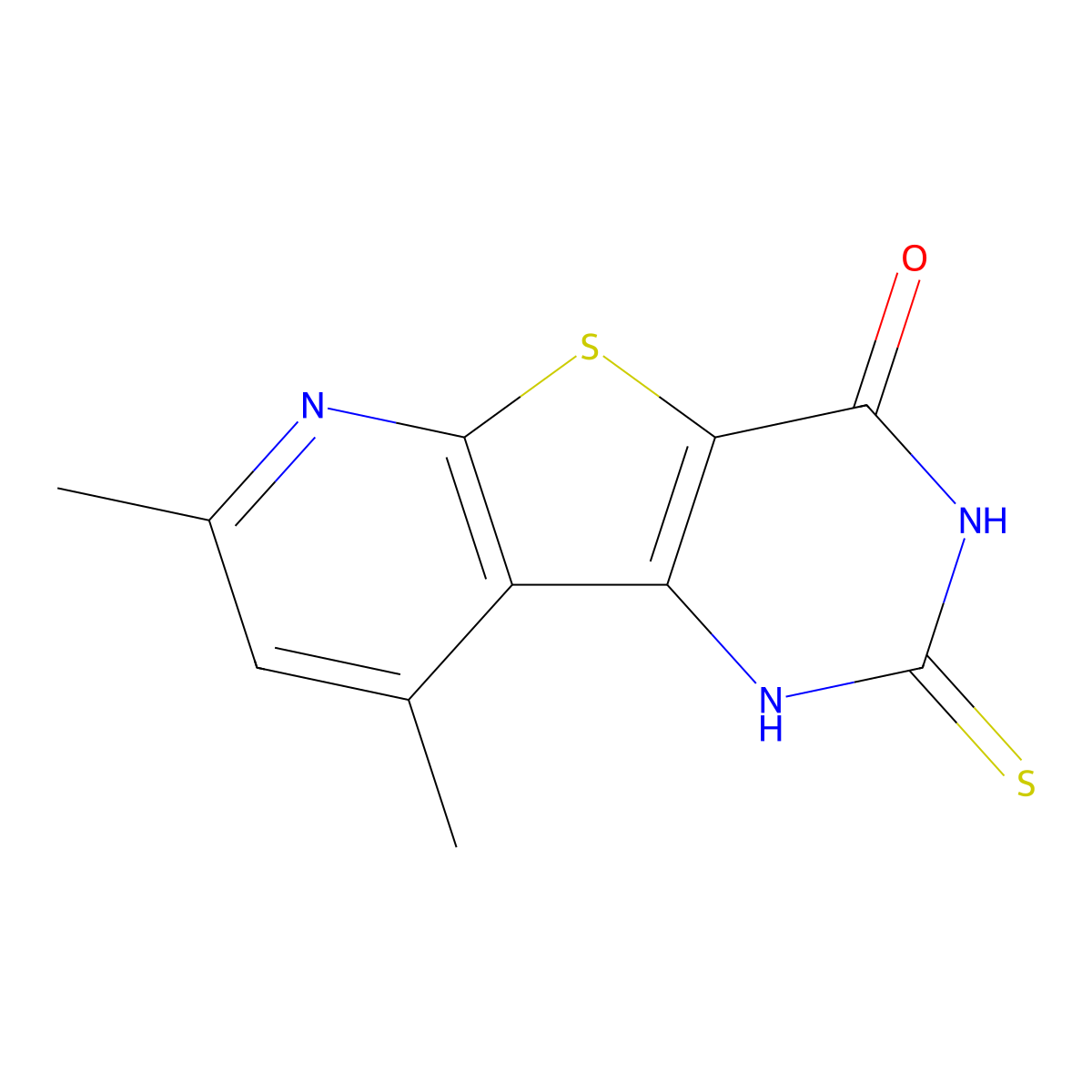 7,9-Dimethyl-2-sulfanylpyrido[3',2':4,5]thieno[3,2-d]pyrimidin-4-ol molecular structure, CAS 326891-39-8