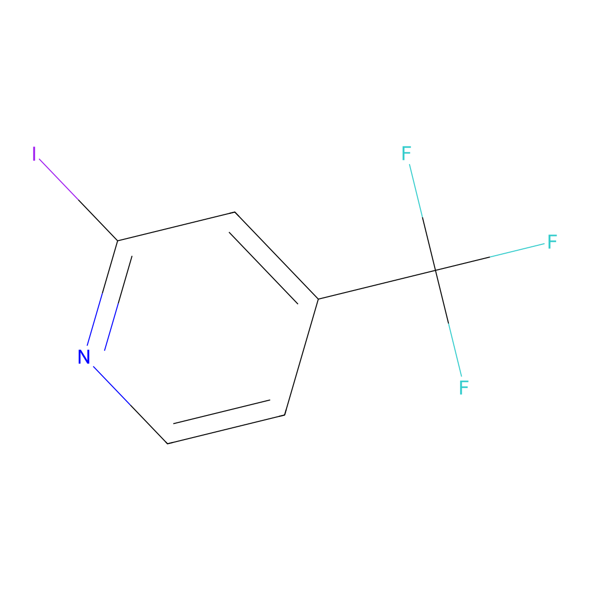 2-Iodo-4-(trifluoromethyl)pyridine molecular structure, CAS 326894-74-0