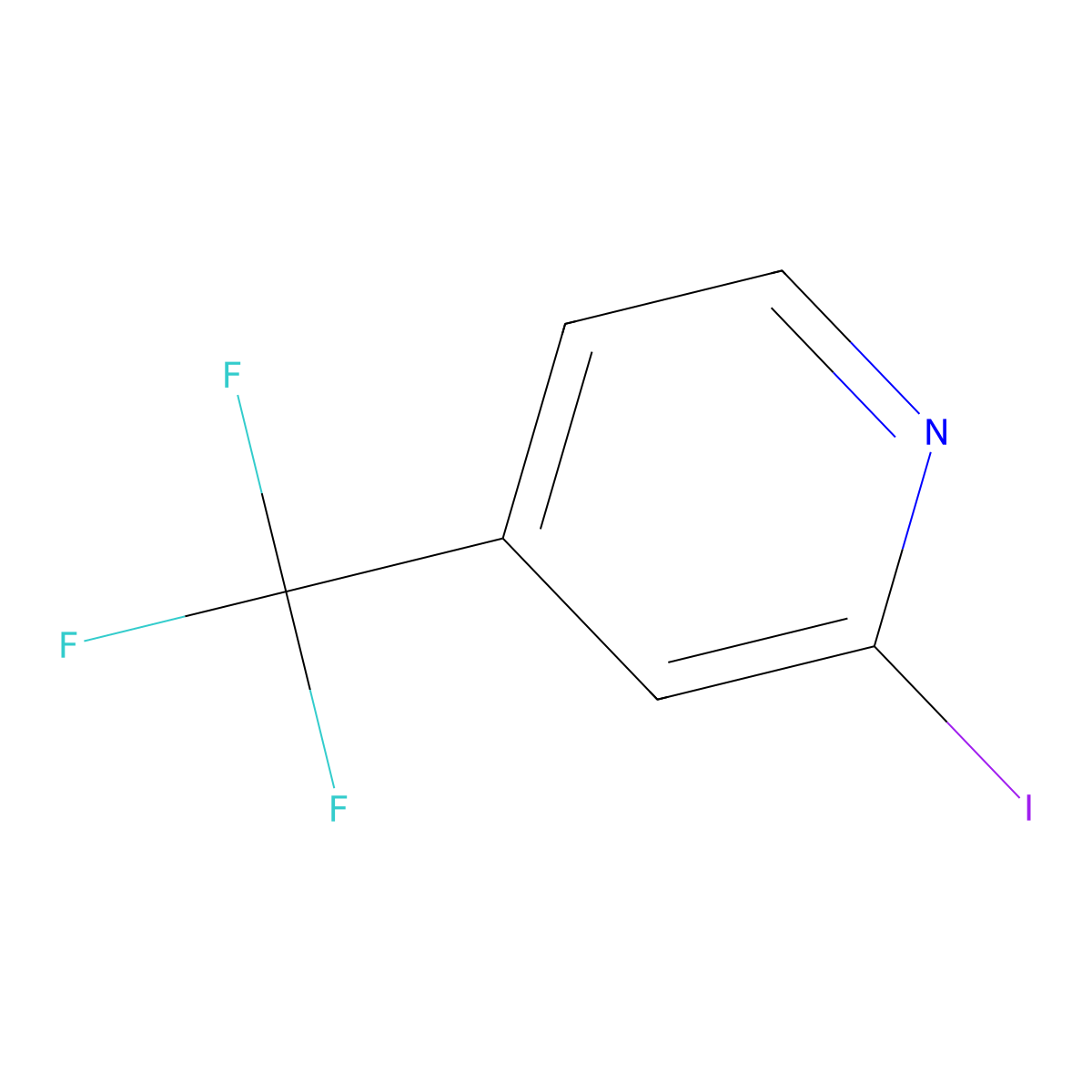 2-Iodo-4-(trifluoromethyl)pyridine molecular structure, CAS 326894-74-0