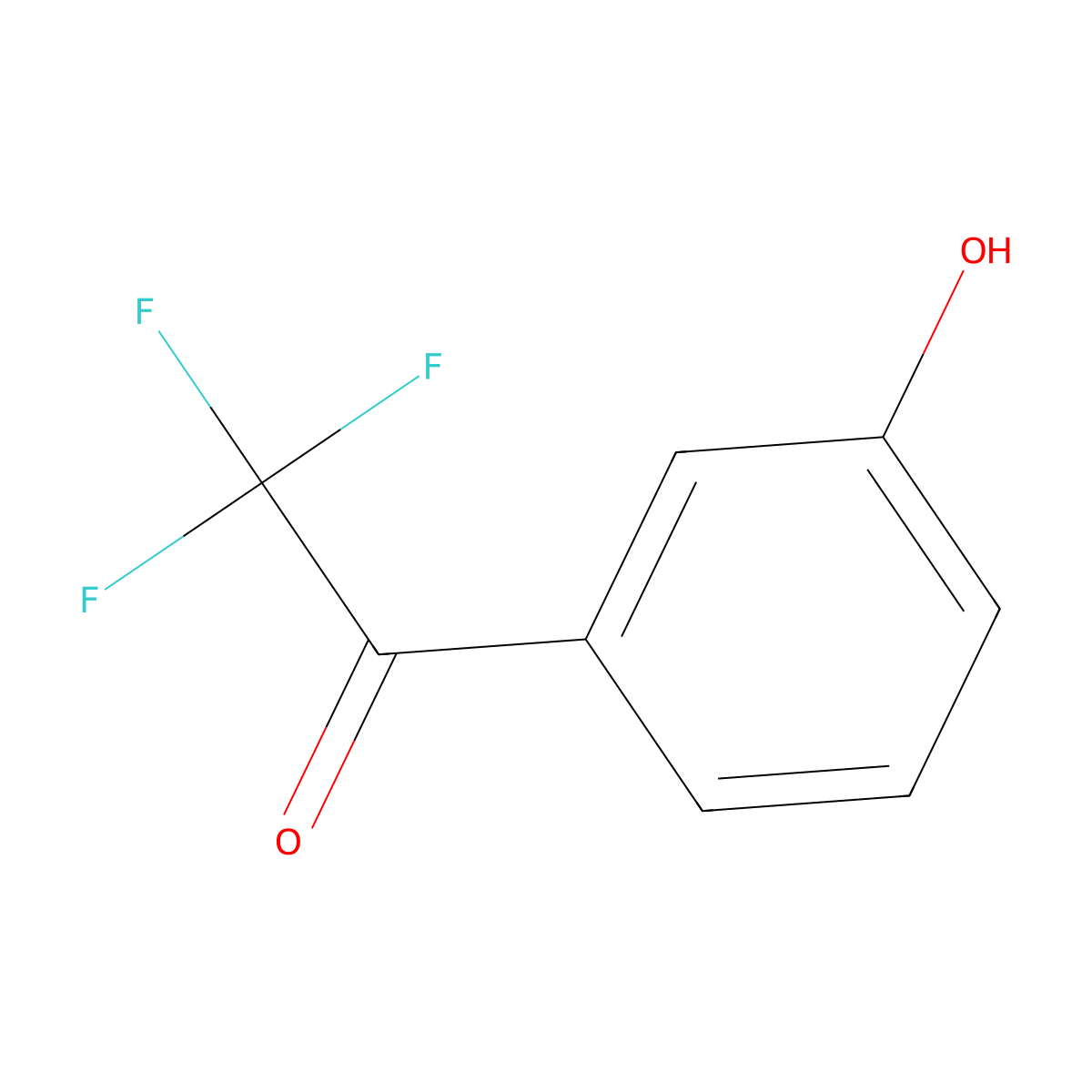 2,2,2-Trifluoro-1-(3-hydroxyphenyl)ethan-1-one molecular structure, CAS 326897-98-7