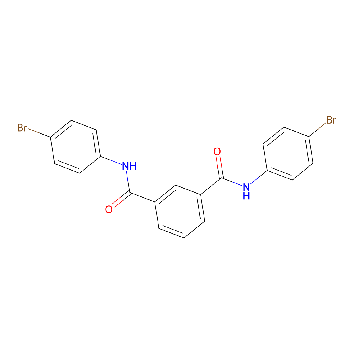 1-N,3-N-bis(4-bromophenyl)benzene-1,3-dicarboxamide molecular structure, CAS 326898-45-7