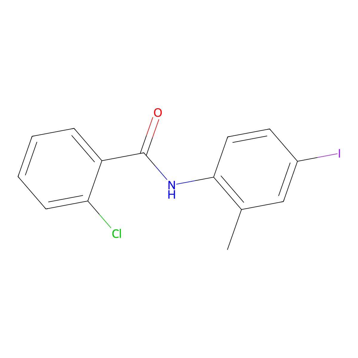 2-chloro-N-(4-iodo-2-methylphenyl)benzamide molecular structure, CAS 326898-57-1