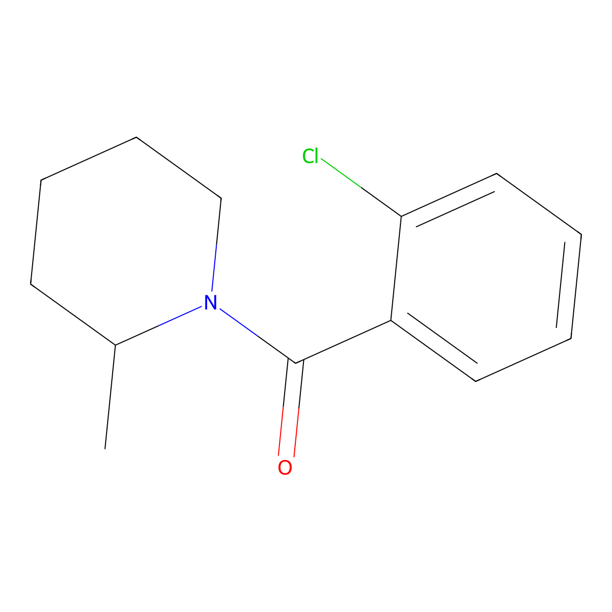 1-(2-Chlorobenzoyl)-2-methylpiperidine molecular structure, CAS 326898-58-2