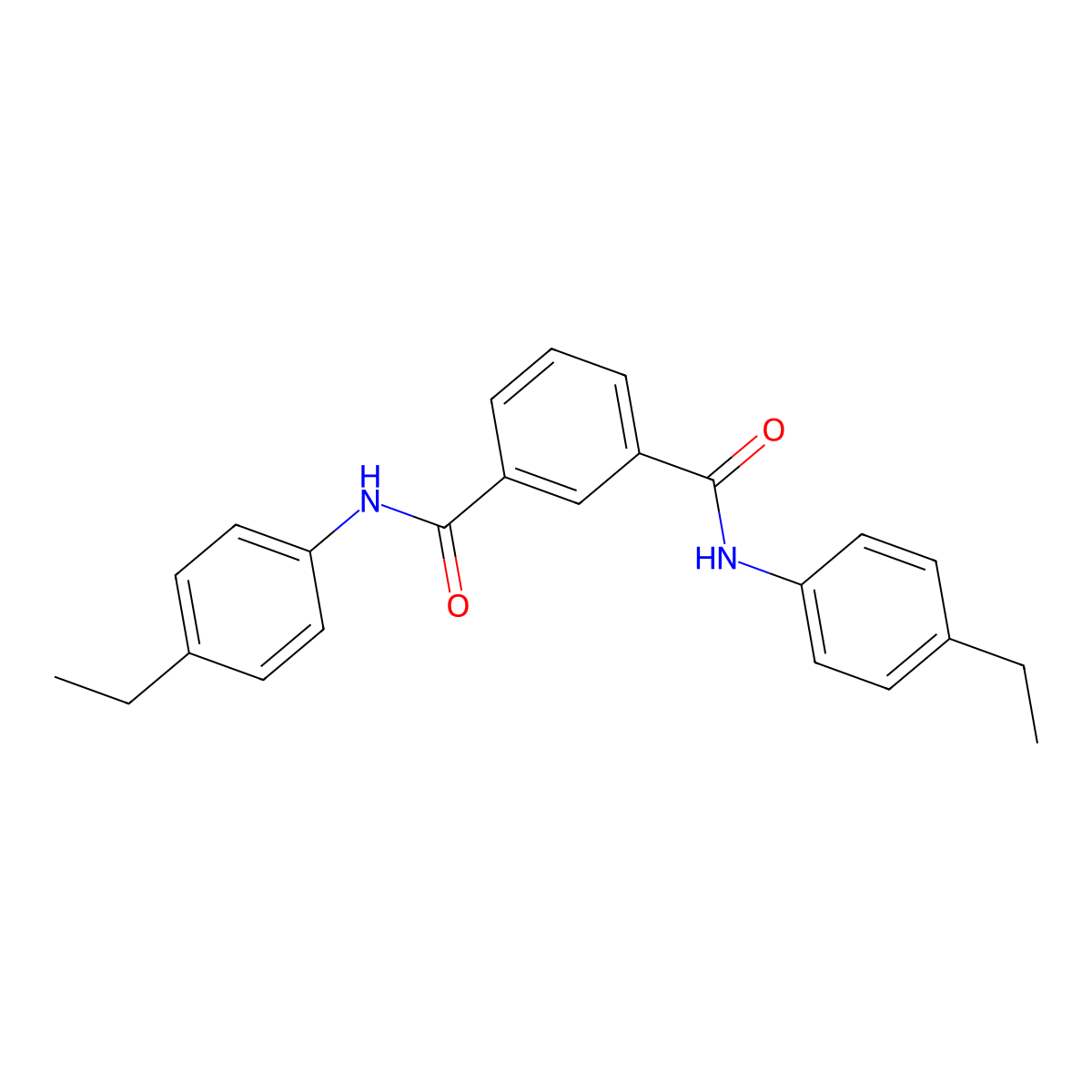 N~1~,N~3~-bis(4-ethylphenyl)isophthalamide molecular structure, CAS 326898-59-3