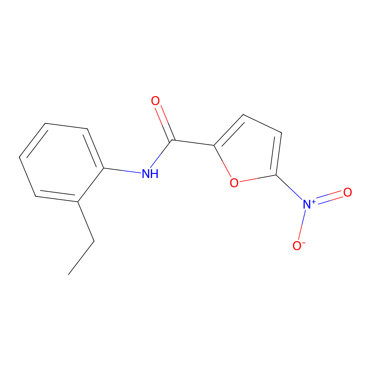 N-(2-ethylphenyl)-5-nitrofuran-2-carboxamide molecular structure, CAS 326898-60-6