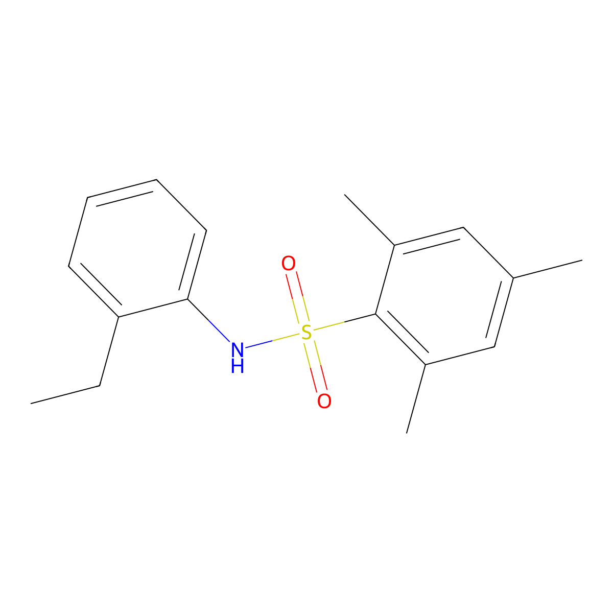N-(2-ethylphenyl)-2,4,6-trimethylbenzenesulfonamide molecular structure, CAS 326898-63-9