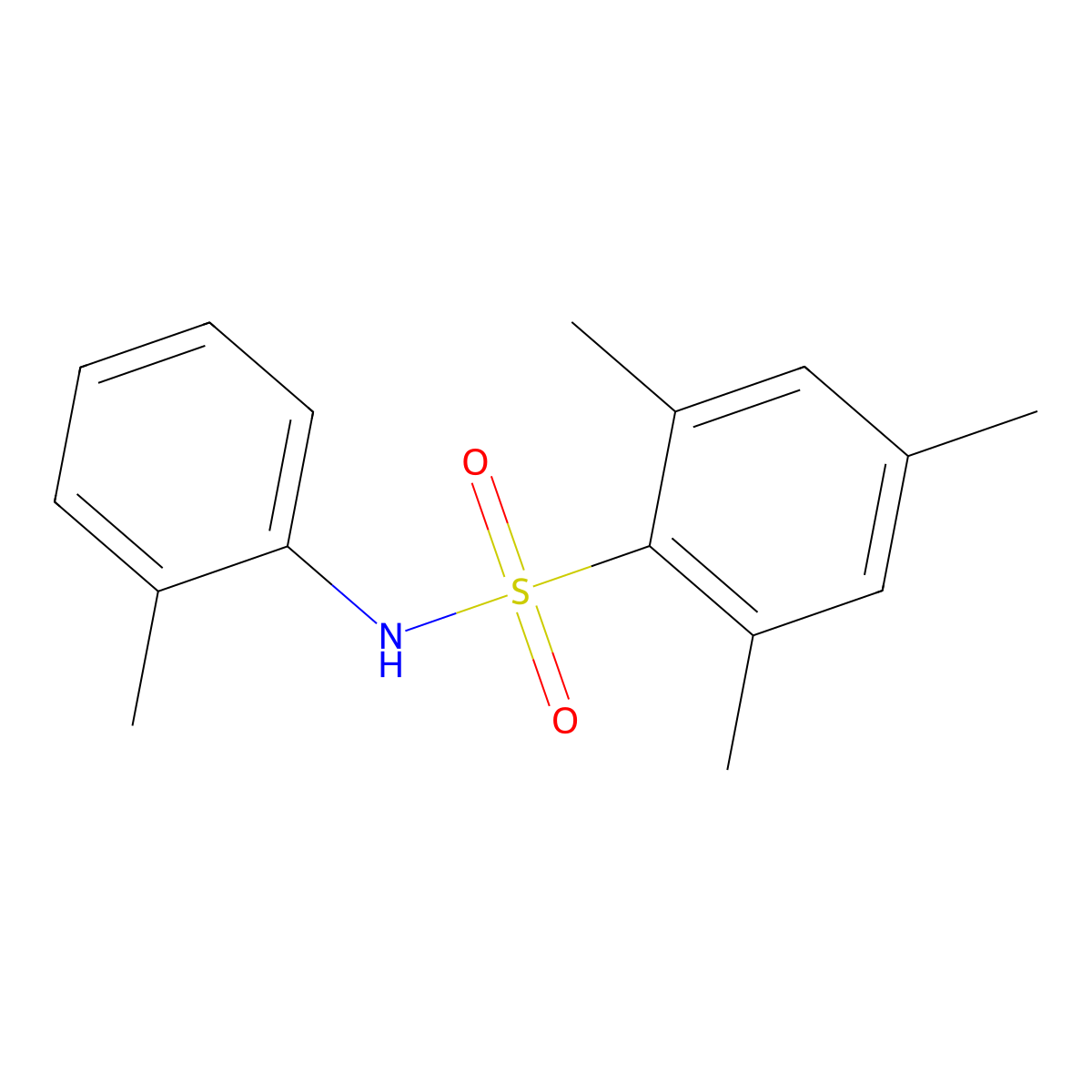 2,4,6-trimethyl-N-(2-methylphenyl)benzenesulfonamide molecular structure, CAS 326898-64-0