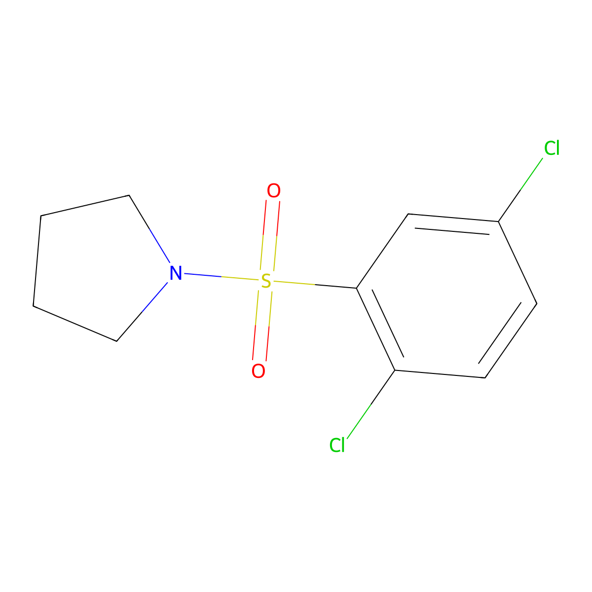 1-[(2,5-Dichlorophenyl)sulfonyl]pyrrolidine molecular structure, CAS 326898-65-1