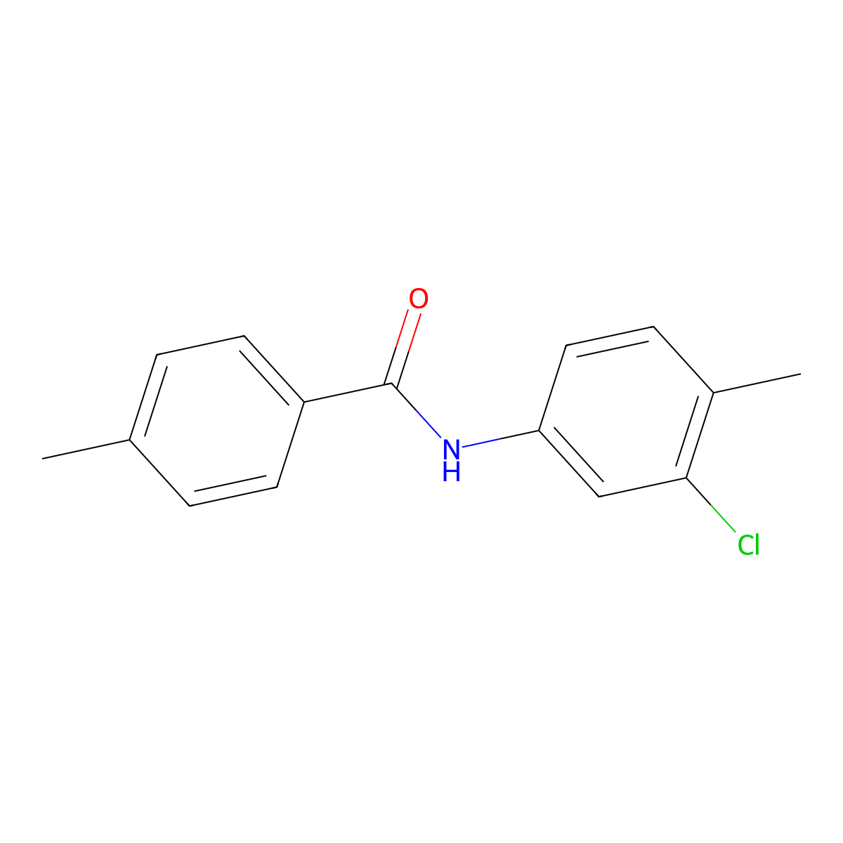 N-(3-Chloro-4-methylphenyl)-4-methylbenzamide molecular structure, CAS 326898-78-6
