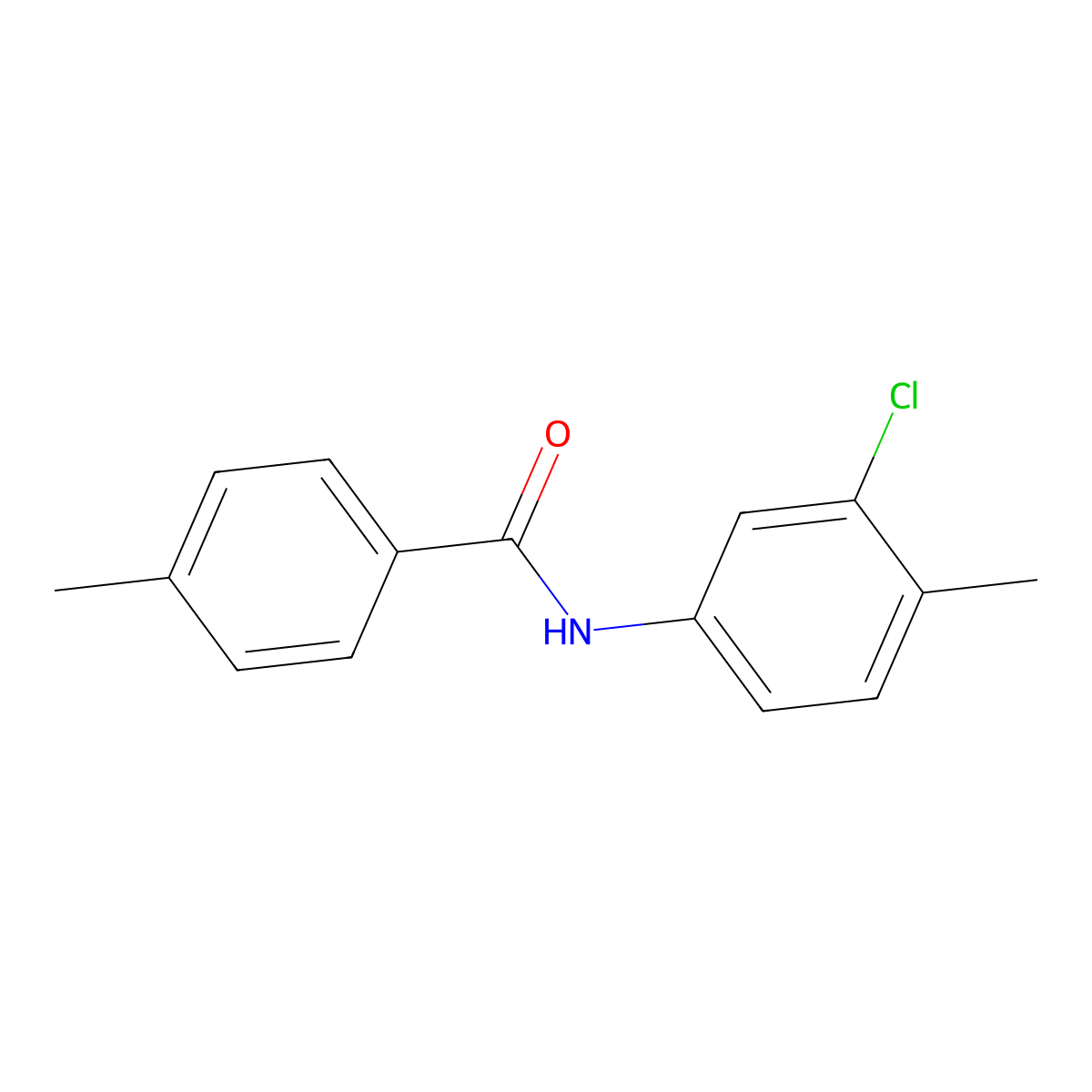 N-(3-Chloro-4-methylphenyl)-4-methylbenzamide molecular structure, CAS 326898-78-6