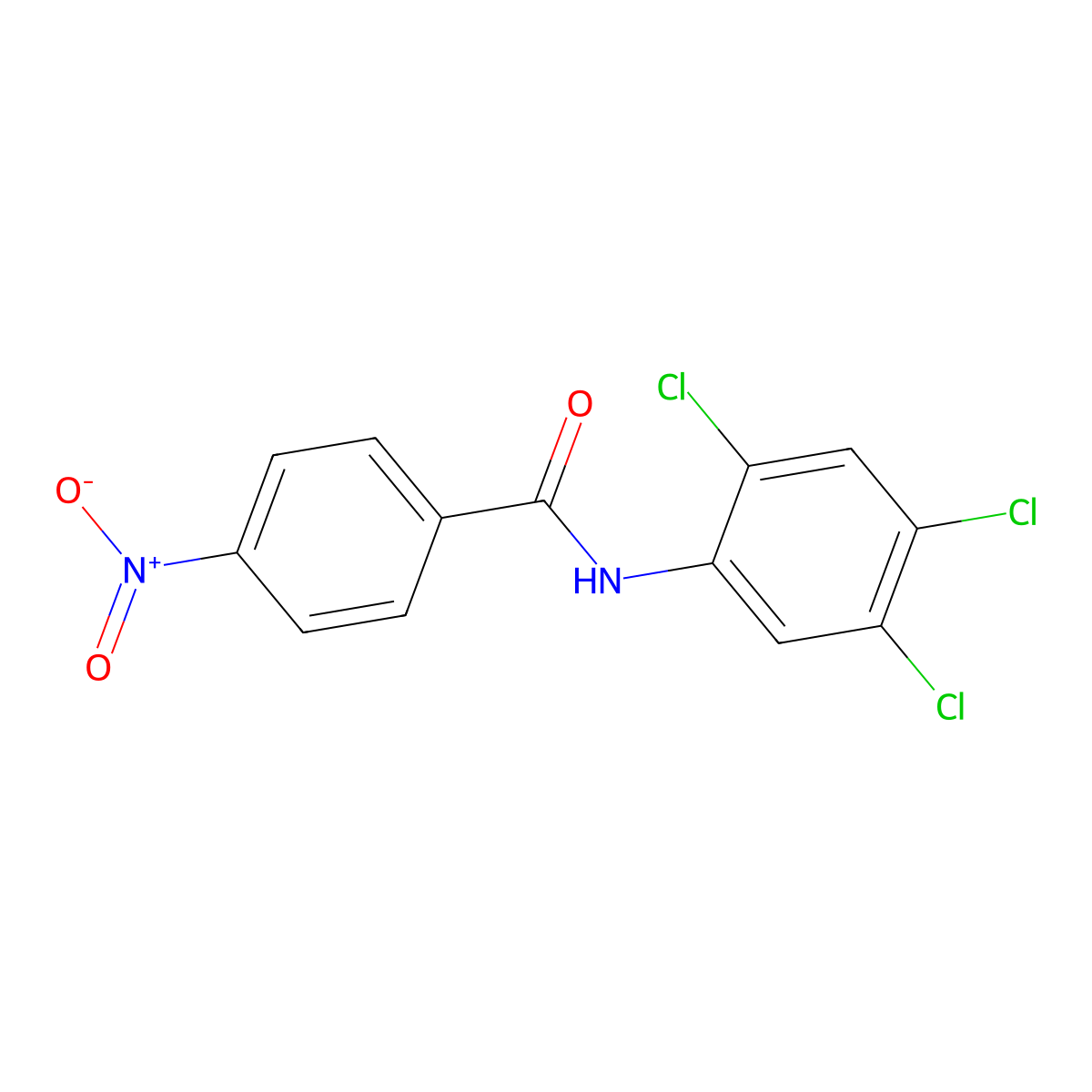 4-nitro-N-(2,4,5-trichlorophenyl)benzamide molecular structure, CAS 326898-85-5